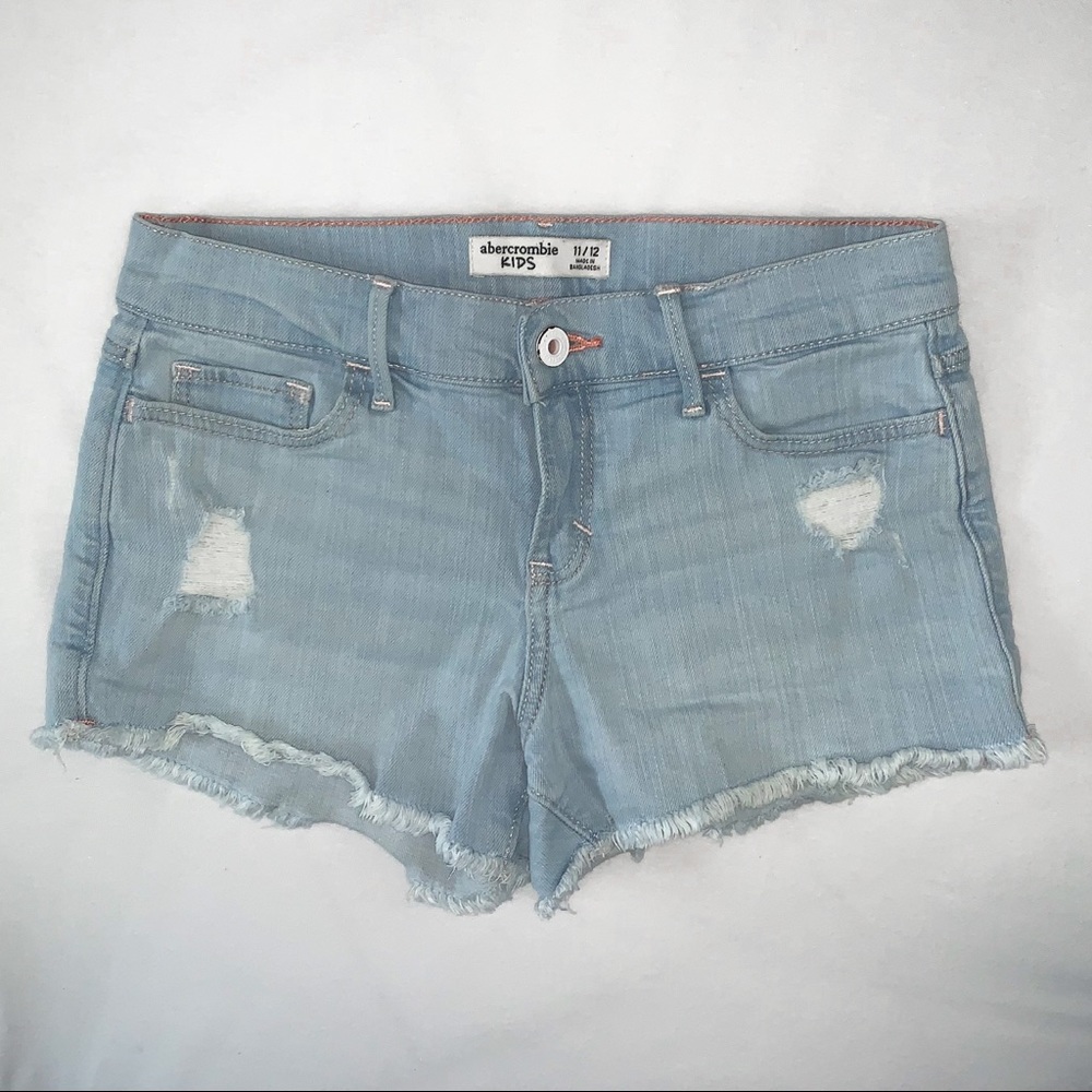 abercrombie girls denim shorts